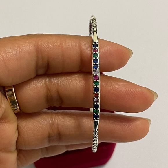 Solid Sterling Silver 925 Cuff Bangle Bracelet - Picture 13 of 13